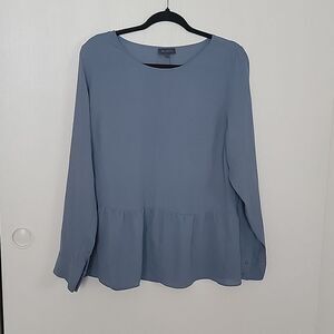 Dusty blue blouse from The Limited
